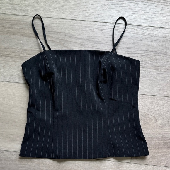 Tops - Vintage Black Pinstripe Camisole Top